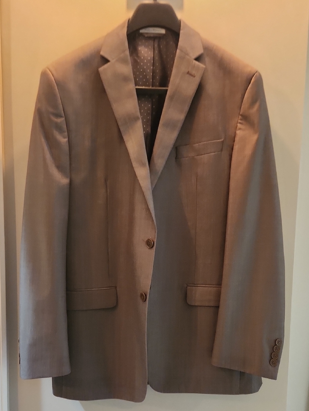 Men's Taupe Single-Breasted Blazer - Classic Tailored Style
